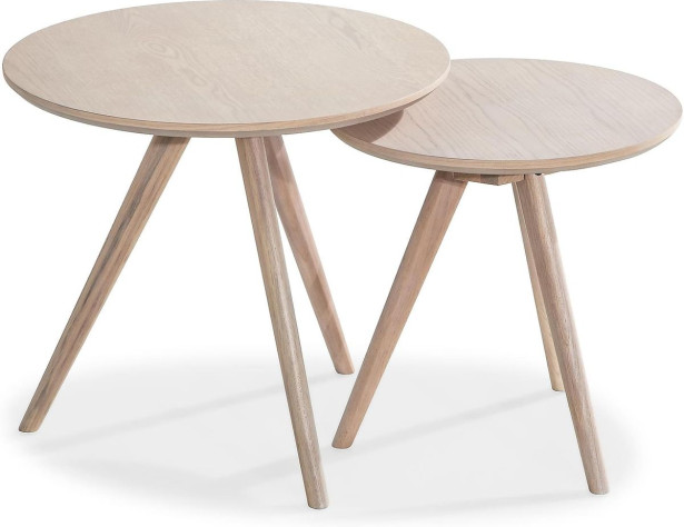 Pöytäsarja Andrarum Young 50cm valkolakattu tammi