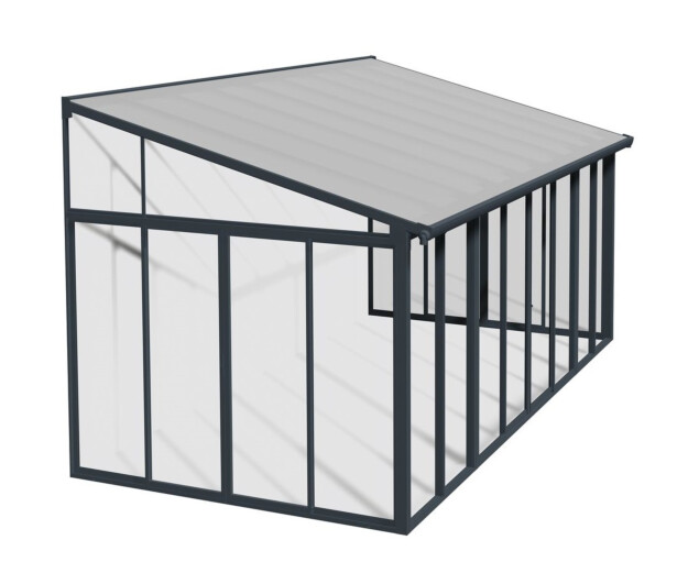 Viherhuone Palram-Canopia Veranda, 16.3m², 3x5.46ft, harmaa