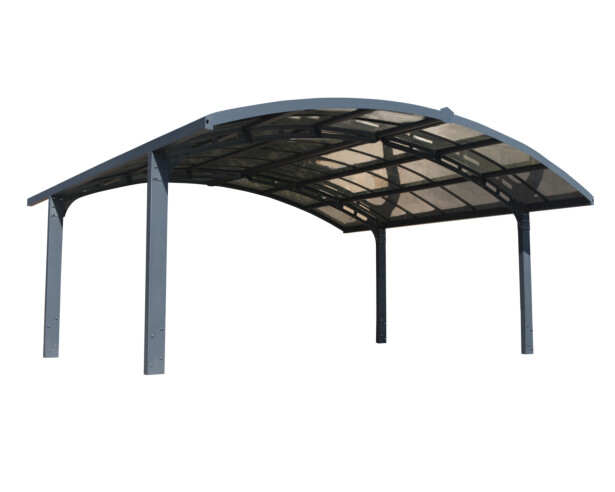 Autokatos Palram-Canopia Arizona Breeze Wings&Arch, 26.9m², kahdelle autolle, tummanharmaa/harmaa