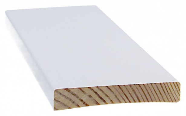 Peitelista Cent, 12x70x3300mm, mänty, valkoinen