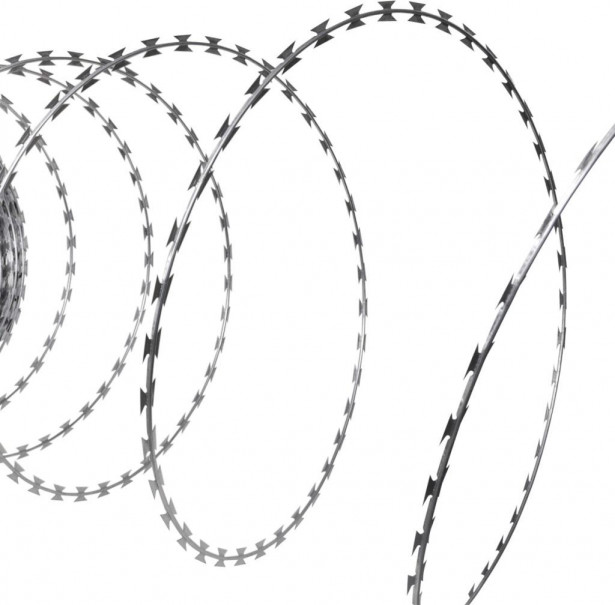 Concertina NATO Razor Wire Galvanised Steel 150 m