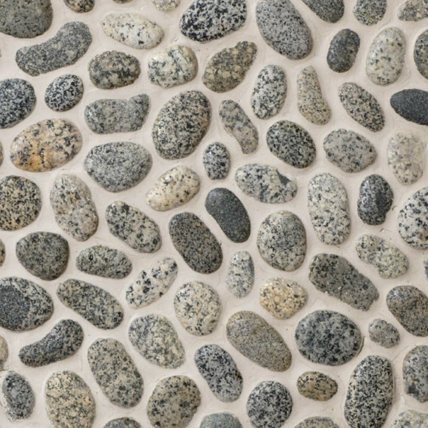 Luonnonkivimosaiikki Qualitystone Pebble Speckle Gray, Interlock, verkolla, 300x300 mm