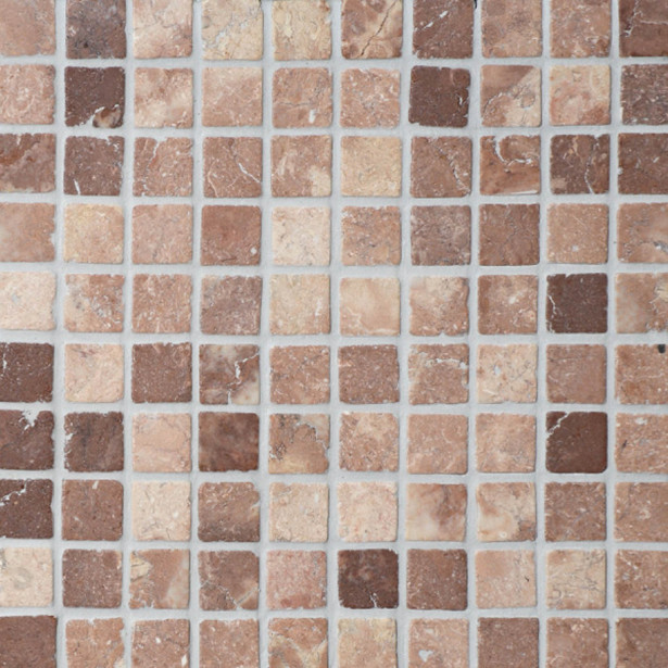 Travertiinimosaiikki Qualitystone Square Coco Brown, verkolla, 30 x 30 mm