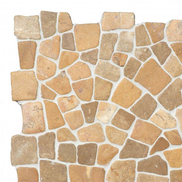 Marmorimosaiikki Qualitystone Mosaic Mustard Interlock, verkolla, vapaa mitta