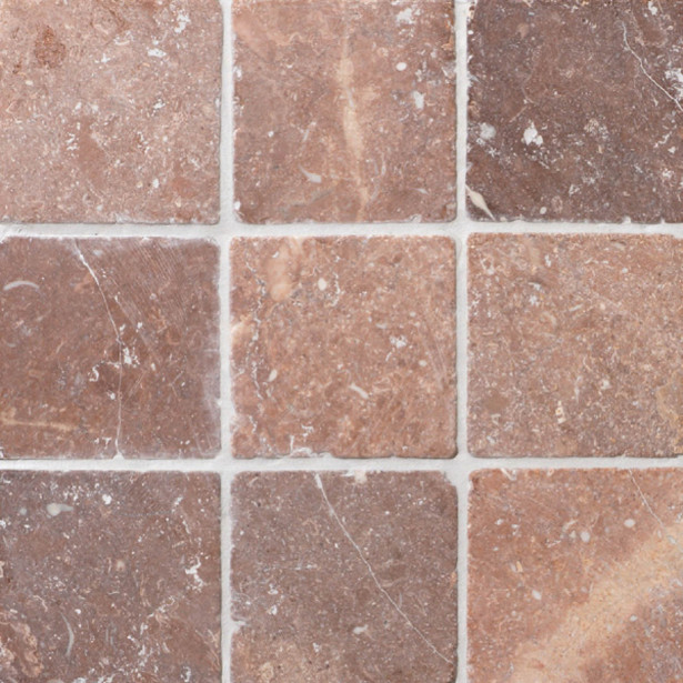 Travertiinilaatta Qualitystone Square Coco Brown, 100 x 100 mm