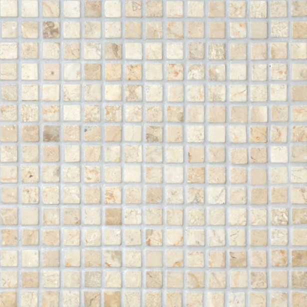 Marmorimosaiikki Qualitystone Square White, verkolla, 20 x 20 mm