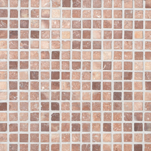 Travertiinimosaiikki Qualitystone Square Coco Brown, verkolla, 20 x 20 mm