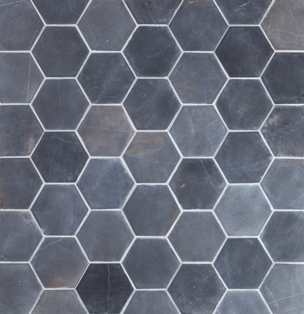 Luonnonkivilaatta Qualitystone Hexagon Gray, 100 x 100 mm