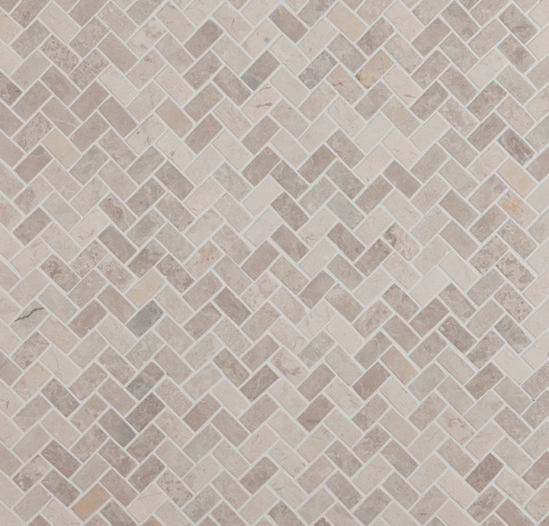 Mosaiikkilaatta Qualitystone Herringbone White Mini, 20x40mm