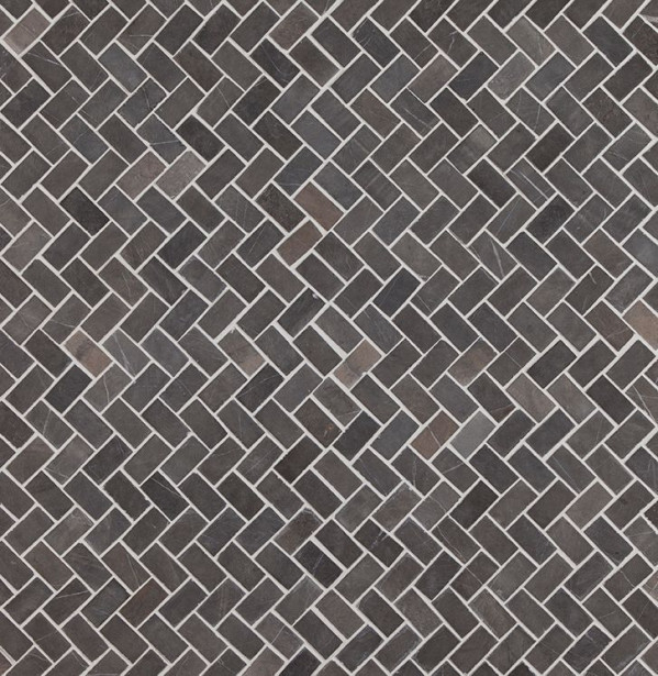 Mosaiikkilaatta Qualitystone Herringbone Grey Mini, 20x40mm