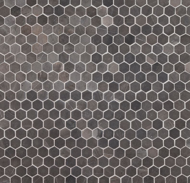 Mosaiikkilaatta Qualitystone Hexagon Mini Grey, 30x30mm