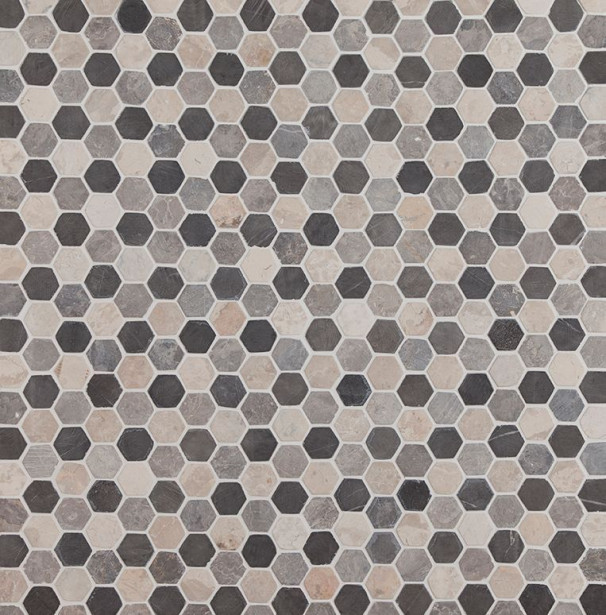 Mosaiikkilaatta Qualitystone Hexagon Mini Mix, 30x30mm
