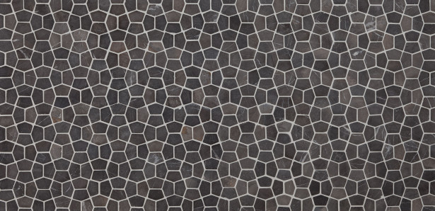 Mosaiikkilaatta Qualitystone Pentagon Mini Grey, 30x50mm