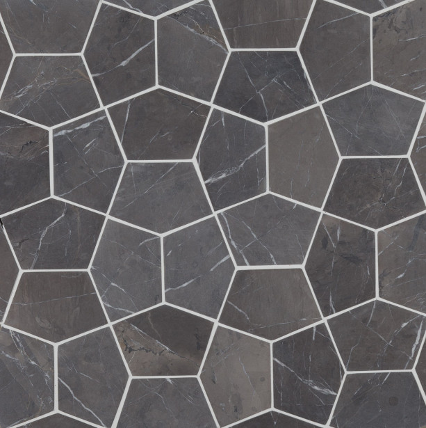 Luonnonkivilaatta Qualitystone Pentagon Grey, 150x100mm