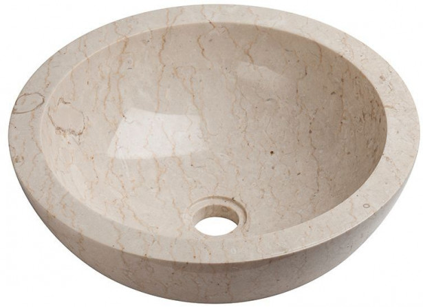Malja-allas Qualitystone WB-BNS-KCP, Ø400mm, marmori, beige