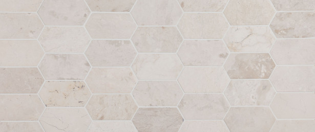 Luonnonkivilaatta Qualitystone Picket White Marble, 100x200mm