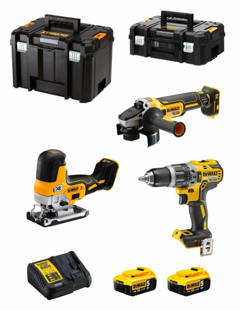 Akkutyökalusarja DeWalt XR DCK329P2T-QW, 3 työkalua, 18V, 2x5.0Ah akuilla + TSTAK