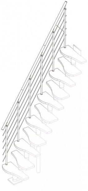 Porraskaide Dolle Shape 6, Basil/Berlin-portaisiin, lakattu tammi, eri vaihtoehtoja