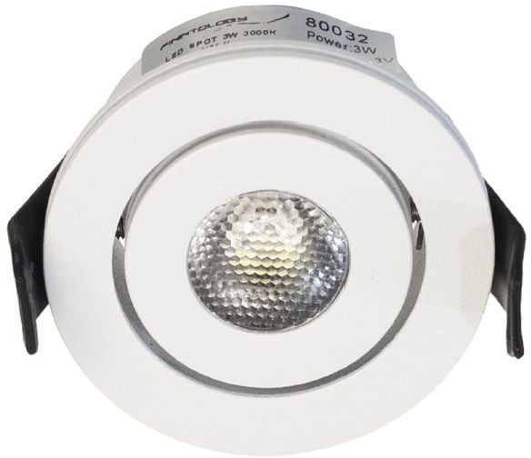 LED-alasvalo FTLIGHT Moodspot, 3W, IP44, 3000K, himmennettävä, valkoinen