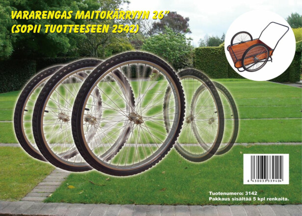 Maitokärryn vararengas Mag-Pro Garden 26