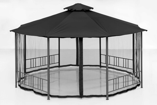 Paviljonki 4Living Eindhoven, ø450 x 210-275cm, musta