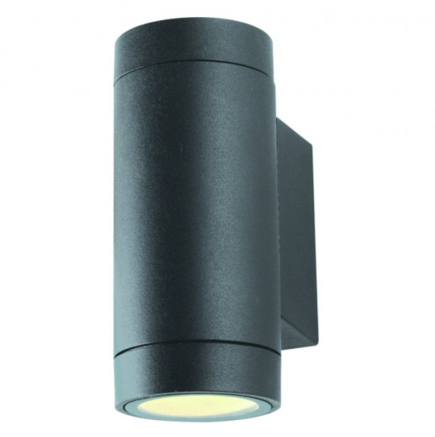 Seinävalaisin LED Energie, GU10, 2x35W, IP43, tummanharmaa