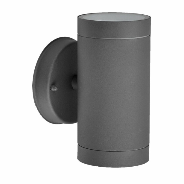 Seinävalaisin LED Energie XL, GU10, 2x35W, IP43, tummanharmaa