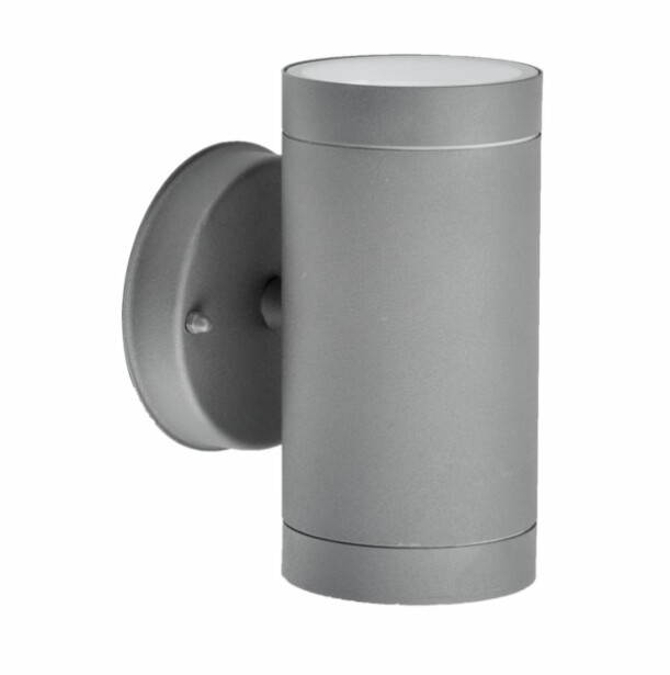 Seinävalaisin LED Energie XL, GU10, 2x35W, IP43, vaaleanharmaa