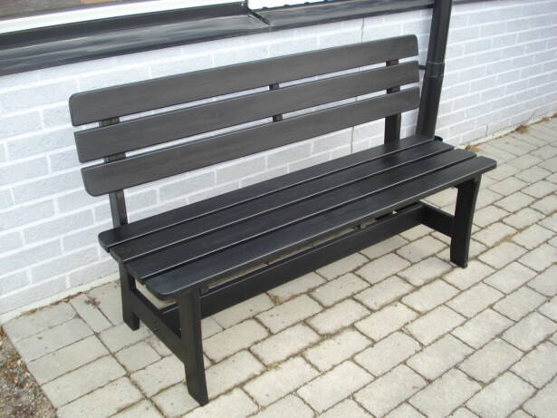 Puutarhapenkki Eden Wood Magnus, 3-istuttava, leveys 160cm, musta