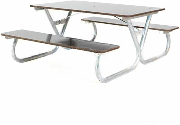 Lasten piknik-pöytäryhmä Eden Wood Robust Lek, 4 henkilölle, ruskea