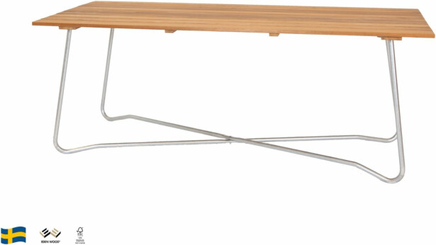 Ruokapöytä Eden Wood Wilma, 200x90cm