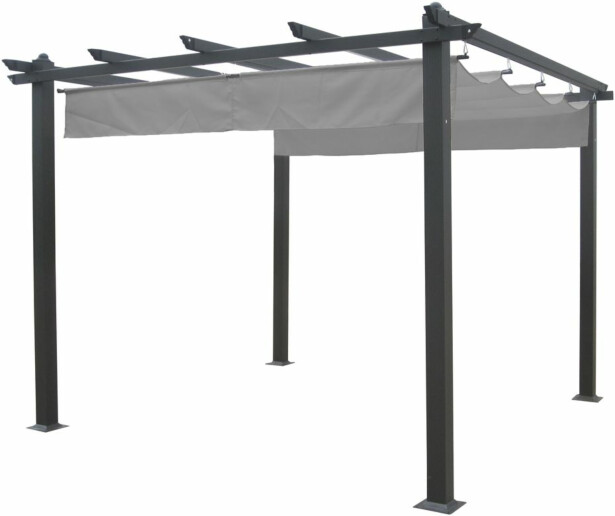 Pergola Eden Wood, 3x4m, harmaa/musta