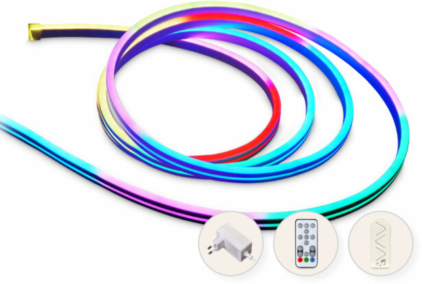 LED-nauha Llitt Alexandra KIT, RGBIC Neon Smart, IP65, 5m​​​