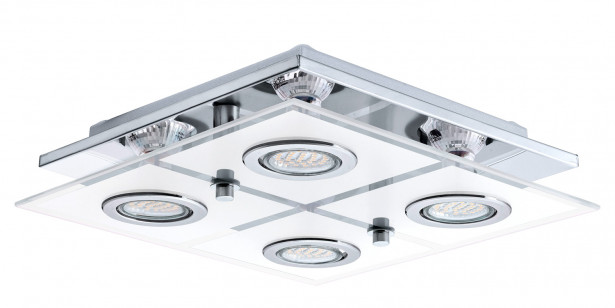 Kattovalaisin Cabo LED, 4-osainen, kromi EGL30931