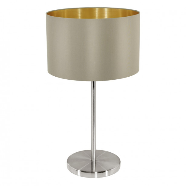 Pöytävalaisin Eglo Maserlo, 60W, Ø230x420mm, E27, IP20, taupe/kulta