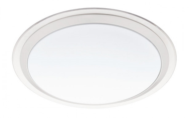 LED-plafondi Eglo Crosslink Competa-C, 17W, Ø430x90mm, IP20, valkoinen/hopea/kirkas