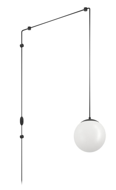 Riippuvalaisin Eglo Rondo 3, E27, 40W, IP20, musta/mattavalkoinen