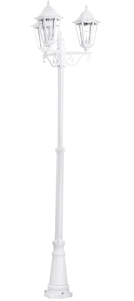 Pylväsvalaisin Eglo Navedo, 3x60W, Ø560x2200mm, E27, IP44, valkoinen/kirkas