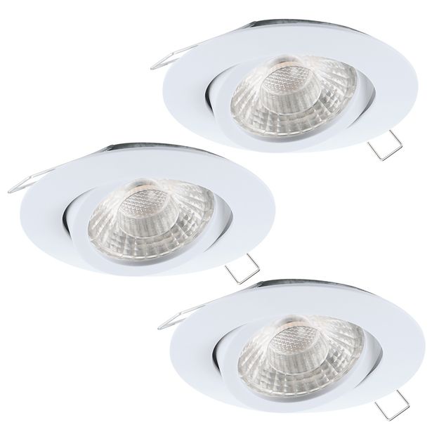 Alasvalosarja Eglo Tedo 1, 3x5W LED, Ø80mm, valkoinen, himmennettävä 95357