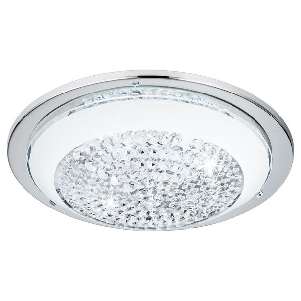 LED-plafondi Eglo Acolla, Ø290mm, kromi, kristalli 95639