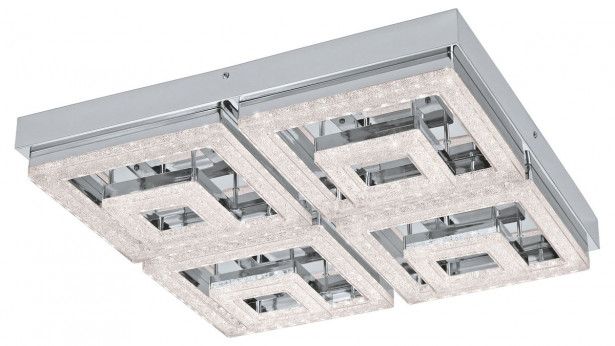 LED-Kattovalaisin Eglo Fradelo 520x520mm, kromi, kristalli 95661