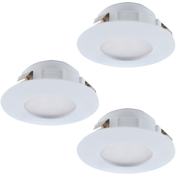 LED-alasvalosarja Eglo 3x6W, Ø78mm, IP20/44, valkoinen 95821