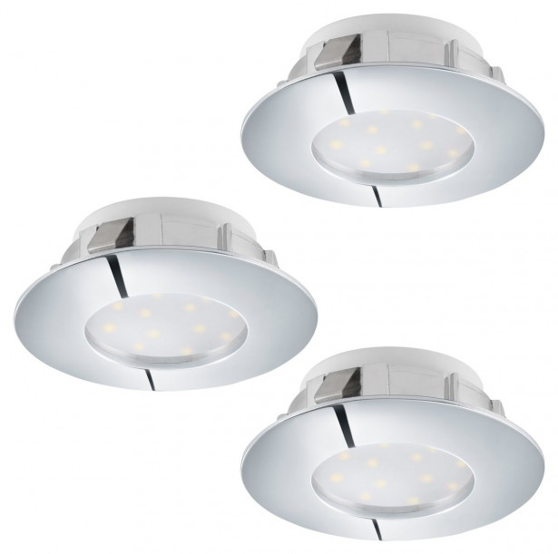 LED-alasvalosarja Eglo 3x6W, Ø78mm, IP20/44, kromi 95822