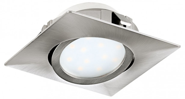 LED-alasvalo Eglo Pineda 6W, 84x84mm, teräs 95843