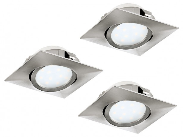 LED-alasvalosarja Eglo 3x6W, 84x84mm, teräs 95846