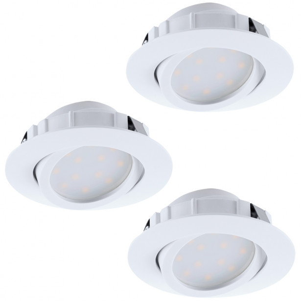 LED-alasvalosarja Eglo 3x6W, Ø84mm, valkoinen 95851