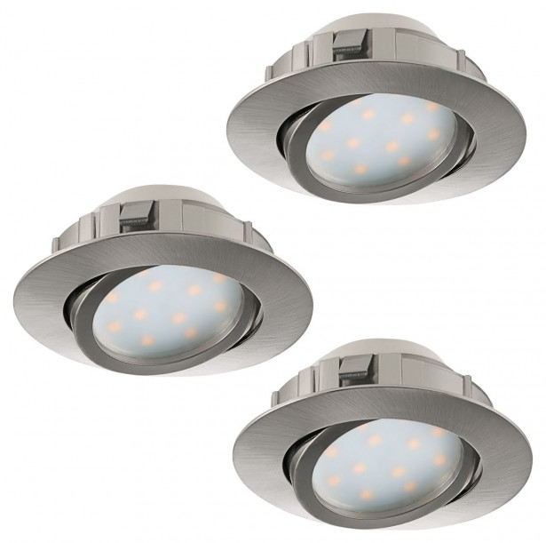 LED-alasvalosarja Eglo 3x6W, Ø84mm, teräs 95853