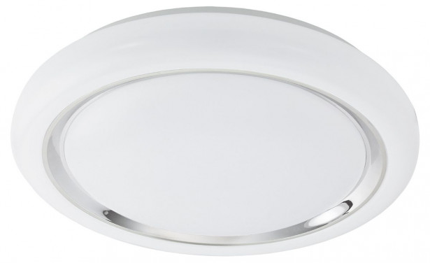 LED-plafondi Eglo Capasso, Ø400mm, valkoinen, kromi 96024
