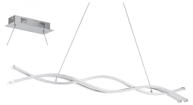 LED-riippuvalaisin Eglo Lasana 2, 1020mm, kromi, valkoinen 96102
