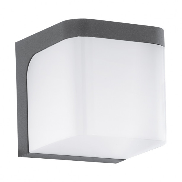 LED-seinävalaisin Eglo Jorba, 6W, 110x110x110mm, IP44, antrasiitti/valkoinen